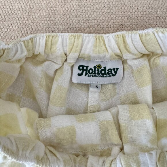 Holiday the Label Cream Check Short Set S - Picture 6 of 10
